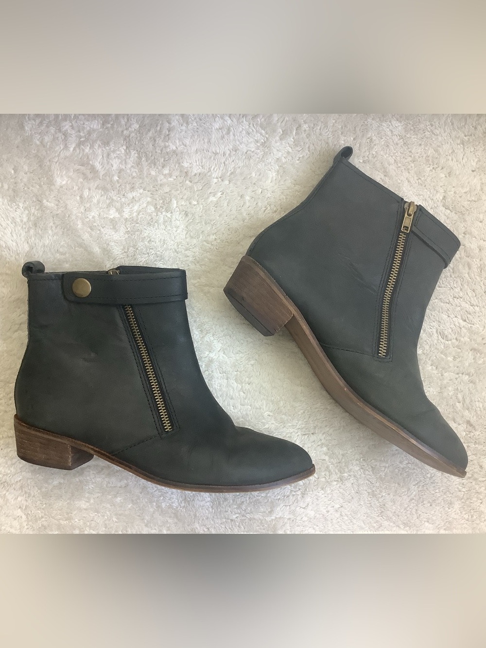 Kelsi Dagger Brooklyn Leather Ankle Booties Size 8